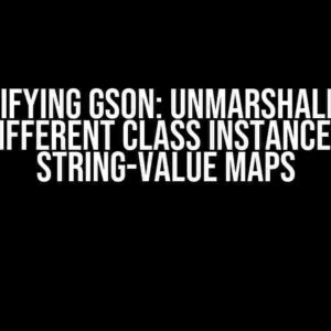 Demystifying Gson: Unmarshaling JSON into Different Class Instances with String-Value Maps